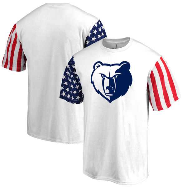 Men's Memphis Grizzlies Fanatics Branded Stars & Stripes T-Shirt White FengYun,We sell and wholesale Men's Memphis Grizzlies Fanatics Branded Stars & Stripes T-Shirt White FengYun on line form chian!